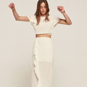 Reformation Sahara Two Piece Ivory XS